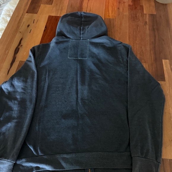 Unisex aviator nation Charcoal/Gray stripes Hoodie Sweatshirt size L. - Picture 4 of 6